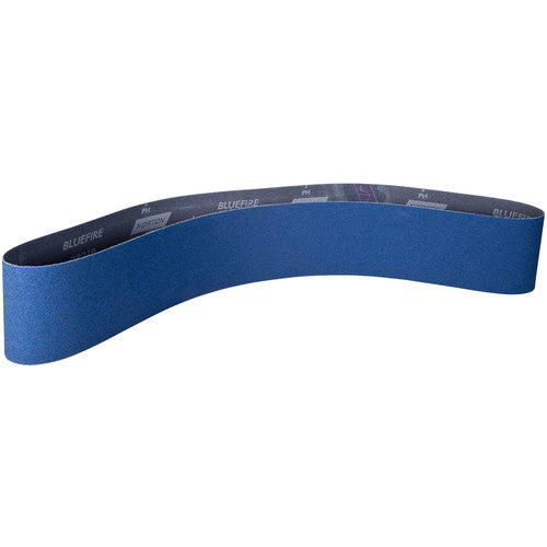 2 × 72″ BlueFire Cloth Narrow Benchstand Belt 80 Grit R821P Zirconia Alumina - All Tool & Supply