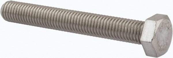 Value Collection - M12x1.75mm Metric Coarse, 90mm Length Under Head Hex Head Cap Screw - Fully Threaded, Grade 316 & Austenitic A4 Stainless Steel, Uncoated, 19mm Hex - All Tool & Supply