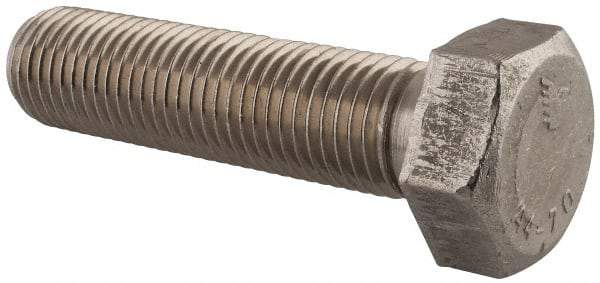 Value Collection - M30x3.50mm Metric Coarse, 120mm Length Under Head Hex Head Cap Screw - Fully Threaded, Grade 316 & Austenitic A4 Stainless Steel, Uncoated, 46mm Hex - All Tool & Supply