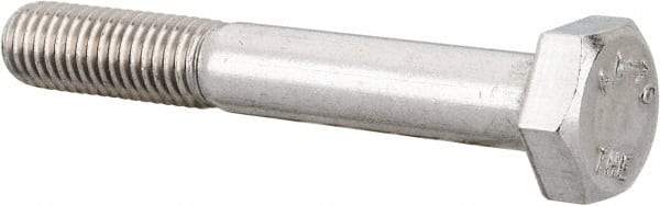 Value Collection - M10x1.50mm Metric Coarse, 70mm Length Under Head Hex Head Cap Screw - Partially Threaded, Grade 316 & Austenitic A4 Stainless Steel, Uncoated, 17mm Hex - All Tool & Supply