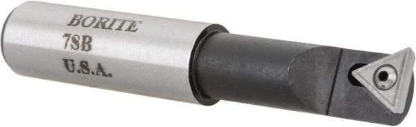 Borite - 7/16" Min Bore Diam, 2-3/4" OAL, 1/2" Shank Diam, 7SB Indexable Boring Bar - 1-1/4" Max Bore Depth, TT 221 Insert, Screw Holding Method - All Tool & Supply