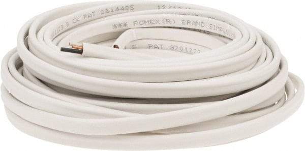 Southwire - NM-B, 14 AWG, 15 Amp, 50' Long, Solid Core, 1 Strand Building Wire - White, PVC Insulation - All Tool & Supply