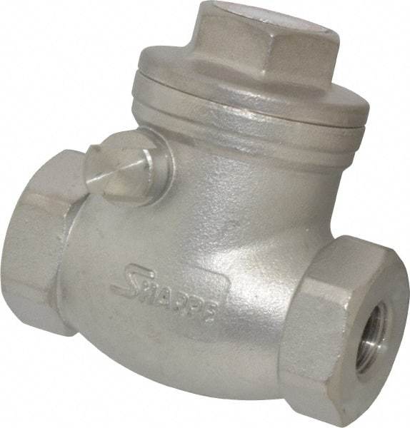 Sharpe Valves - 1/4" Stainless Steel Check Valve - FNPT x FNPT, 200 WOG - All Tool & Supply