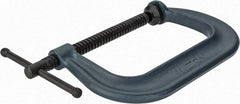 Wilton - Regular-Duty 6-1/16" Max Opening, 4-1/8" Throat Depth, Forged Steel Standard C-Clamp - 6,600 Lb Capacity, 0" Min Opening, Deep Throat - All Tool & Supply