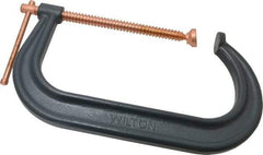 Wilton - Regular-Duty 10-1/8" Max Opening, 6" Throat Depth, Forged Steel Standard C-Clamp - 8,000 Lb Capacity, 2" Min Opening, Deep Throat - All Tool & Supply