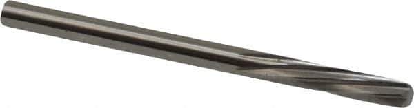 Magafor - 3.5789mm Solid Carbide 6 Flute Chucking Reamer - Spiral Flute, 0.1409" Straight Shank, 19/32" Flute Length, 2-1/4" OAL - All Tool & Supply