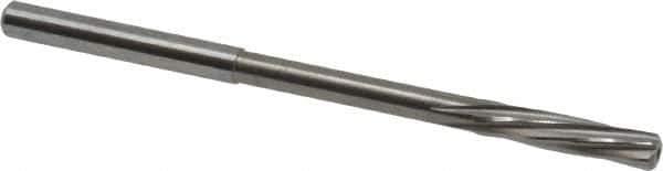 Magafor - 4.4mm Solid Carbide 6 Flute Chucking Reamer - Spiral Flute, 0.177" Straight Shank, 53/64" Flute Length, 3-5/32" OAL - All Tool & Supply