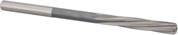 Magafor - 5.65mm Solid Carbide 6 Flute Chucking Reamer - Spiral Flute, 0.216" Straight Shank, 1-1/32" Flute Length, 3-21/32" OAL - All Tool & Supply