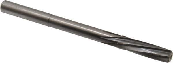 Magafor - 9.5mm Solid Carbide 6 Flute Chucking Reamer - Spiral Flute, 0.354" Straight Shank, 1-27/64" Flute Length, 4-31/32" OAL - All Tool & Supply