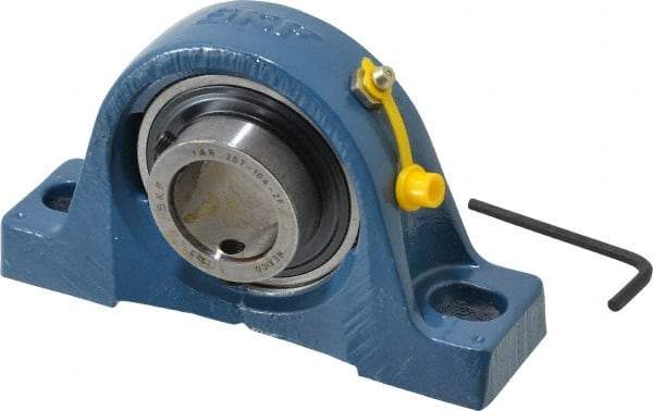 SKF - 1-1/4" ID, Ball Bearing Pillow Block - 1-1/4 Inch Shaft, - All Tool & Supply