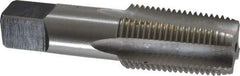 Reiff & Nestor - 1/2-14" BSPT, 4 Flutes, Bottoming Chamfer, Bright Finish, High Speed Steel British Standard Pipe Tap - 0.6875" Shank Diam, 0.515" Square Size, 1-3/8" Thread Length, 3-1/8" Overall Length, Series 123 - Exact Industrial Supply