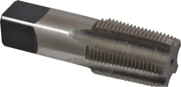 Reiff & Nestor - 3/4-14" BSPT, 5 Flutes, Bottoming Chamfer, Bright Finish, High Speed Steel British Standard Pipe Tap - 0.9063" Shank Diam, 0.679" Square Size, 1-3/8" Thread Length, 3-1/4" Overall Length, Series 123 - Exact Industrial Supply