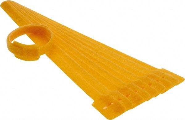 SpeedTech - 13" Long Yellow Nylon & Polyethylene Mountable Cable Tie - 40 Lb Tensile Strength, 3-1/4" Max Bundle Diam - All Tool & Supply