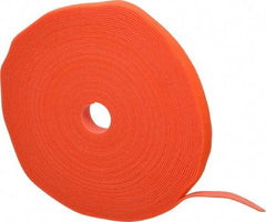 SpeedTech - 75' Long Orange Nylon & Polyethylene Hook & Loop Strap - 50 Lb Tensile Strength - All Tool & Supply