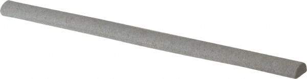 Grier Abrasives - Half Round, Aluminum Oxide, Finishing Stick - 4" Long x 1/4" Width, 3/32" Diam x 1-1/2" Long Shank, Fine Grade - All Tool & Supply