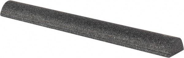 Grier Abrasives - Half Round, Aluminum Oxide, Finishing Stick - 4" Long x 1/2" Width, 3/32" Diam x 1-1/2" Long Shank, Medium Grade - All Tool & Supply