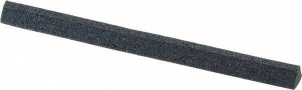 Grier Abrasives - Three Square, Aluminum Oxide, Finishing Stick - 4" Long x 1/4" Width, 3/32" Diam x 1-1/2" Long Shank, Coarse Grade - All Tool & Supply