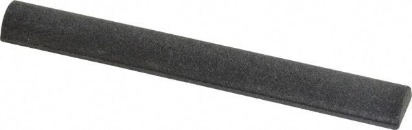 Grier Abrasives - Half Round, Silicone Carbide, Finishing Stick - 4" Long x 1/2" Width, 3/32" Diam x 1-1/2" Long Shank, Medium Grade - All Tool & Supply