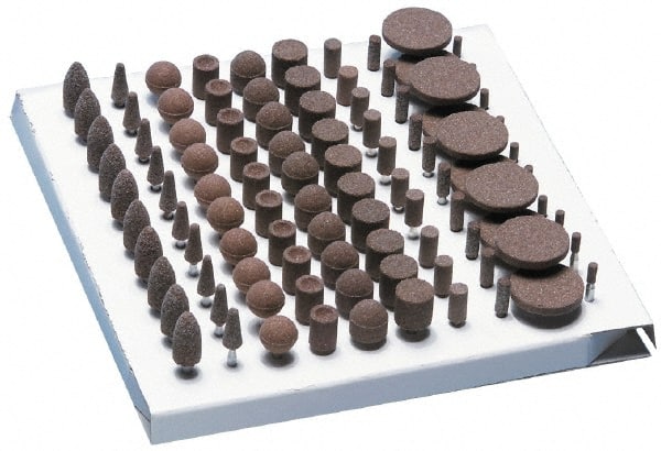 Grier Abrasives - 100 Piece Aluminum Oxide Vitrified Abrasive Point Set - All Tool & Supply