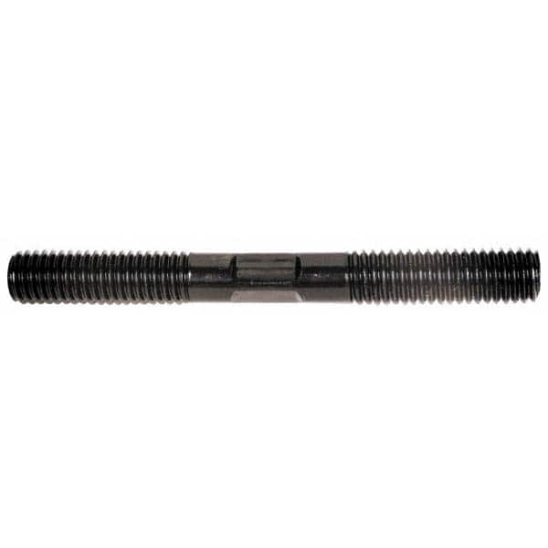 1-8 14″ OAL Equal Double Threaded Stud Carbon Steel, 2-1/2″ Equal Thread Length