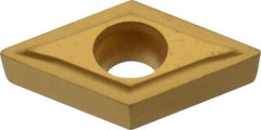 Value Collection - DCMT21.50.5 Grade TCN55 Carbide Turning Insert - TiN Finish, 55° Diamond, 1/4" Inscr Circle, 3/32" Thick, 0.008" Corner Radius - All Tool & Supply