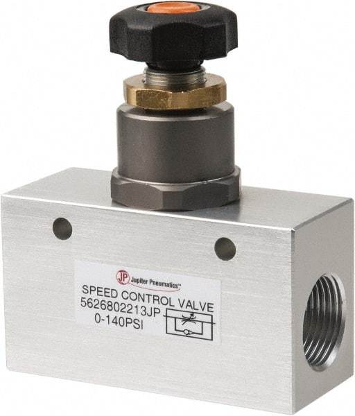 PRO-SOURCE - 3/4" NPT Inline Speed Control Valve - 0 to 140.78 psi & Aluminum Alloy Material - All Tool & Supply