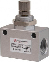 PRO-SOURCE - 1/2" NPT Inline Speed Control Valve - 0 to 140.78 psi & Aluminum Alloy Material - All Tool & Supply