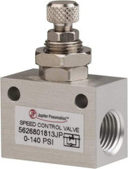 PRO-SOURCE - 1/4" NPT Inline Speed Control Valve - 0 to 140.78 psi & Aluminum Alloy Material - All Tool & Supply