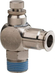 PRO-SOURCE - 3/8" Male NPT x 3/8" Tube OD Tamper Resistant Valve - 0 to 113.76 psi & Nickel Plated Brass Material - All Tool & Supply