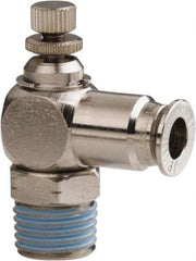 PRO-SOURCE - 1/4" Male NPT x 1/4" Tube OD Tamper Resistant Valve - 0 to 113.76 psi & Nickel Plated Brass Material - All Tool & Supply