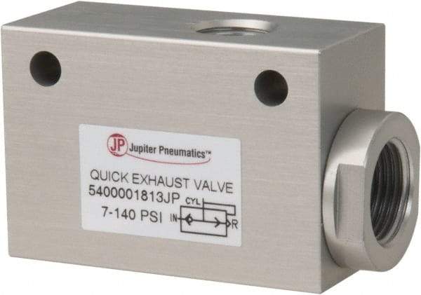 PRO-SOURCE - 1/4" NPT Quick Exhaust Valve - 3/8" Exhaust Port, 7.1 to 140.78 psi, Aluminum Alloy Material - All Tool & Supply