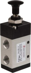 PRO-SOURCE - 1/4" NPT Mechanically Operated Air Valve - 3 Way, 2 Position, Push-Pull/Manual, 0.98 CV Rate & 127.98 Max psi - All Tool & Supply