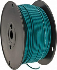 Made in USA - 18 AWG, 16 Strand, 500' OAL, Tinned Copper Hook Up Wire - Green PVC Jacket, 0.106" Diam - All Tool & Supply