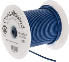 Made in USA - 18 AWG, 16 Strand, 100' OAL, Tinned Copper Hook Up Wire - Blue PVC Jacket, 0.106" Diam - All Tool & Supply