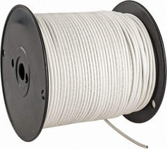 Made in USA - 12 AWG, 65 Strand, 500' OAL, Tinned Copper Hook Up Wire - White PVC Jacket, 0.155" Diam - All Tool & Supply