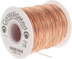 Made in USA - 24 AWG, 0.0201 Inch Diameter, 804 Ft., Solid, Grounding Wire - Copper, ASTM B3, QQ-W-343 Type S, RoHS Compliant - All Tool & Supply