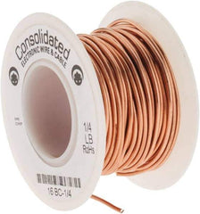 Made in USA - 16 AWG, 0.0508 Inch Diameter, 32 Ft., Solid, Grounding Wire - Copper, ASTM B3, QQ-W-343 Type S, RoHS Compliant - All Tool & Supply