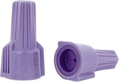 Ideal - 2, 12 (Al) + & 1, 18 (Cu) to 1, 10 (Al) + 2, 10 (Cu) AWG, 600 Volt, Corrosion Resistant, Wing Twist on Wire Connector - Purple, 221°F - All Tool & Supply