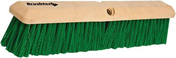 PRO-SOURCE - 24" General Purpose Polypropylene Push Broom - 3" Bristle Length, Plastic Block, Threaded Handle Connection, Handle Sold Separately - All Tool & Supply