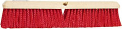 PRO-SOURCE - 18" General Purpose Polypropylene Push Broom - 3" Bristle Length, Plastic Block, Threaded Handle Connection, Handle Sold Separately - All Tool & Supply