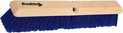 PRO-SOURCE - 18" General Purpose Polypropylene Push Broom - 3" Bristle Length, Plastic Block, Threaded Handle Connection, Handle Sold Separately - All Tool & Supply