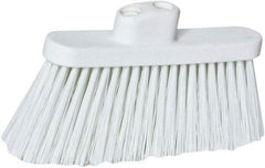 PRO-SOURCE - 10" Wide, White Polypropylene Bristles, Angled Broom - Threaded Handle, 10 Inch Wide Broom, White Bristles, Handle Sold Separately - All Tool & Supply