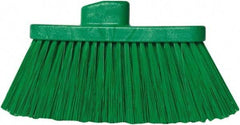 PRO-SOURCE - 10" Wide, Green Polypropylene Bristles, Angled Broom - Threaded Handle, 10 Inch Wide Broom, Green Bristles, Handle Sold Separately - All Tool & Supply