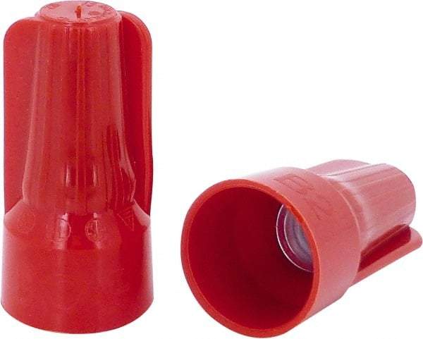 Ideal - 2, 18 to 5, 12 AWG, 600 Volt, Flame Retardant, Standard Twist on Wire Connector - Red, 221°F - All Tool & Supply