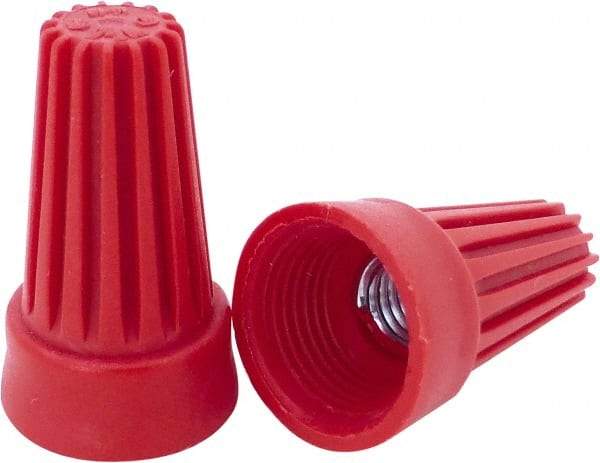 Ideal - 2, 14 to 4, 12 AWG, 600 Volt, Flame Retardant, Standard Twist on Wire Connector - Red, 221°F - All Tool & Supply