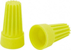 Ideal - 2, 18 to 2, 12 AWG, 600 Volt, Flame Retardant, Standard Twist on Wire Connector - Yellow, 221°F - All Tool & Supply