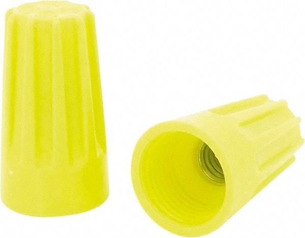 Ideal - 2, 18 to 4, 14 + 1, 18 AWG, 600 Volt, Flame Retardant, Standard Twist on Wire Connector - Yellow, 221°F - All Tool & Supply