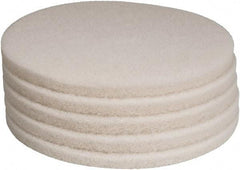 PRO-SOURCE - Polishing Pad - 19" Machine, White Pad, Polyester - All Tool & Supply