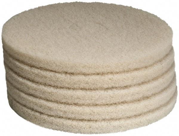 PRO-SOURCE - Polishing Pad - 15" Machine, White Pad, Polyester - All Tool & Supply