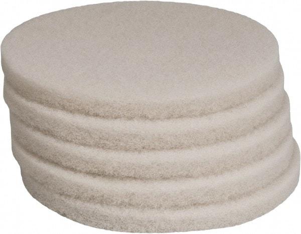 PRO-SOURCE - Polishing Pad - 13" Machine, White Pad, Polyester - All Tool & Supply